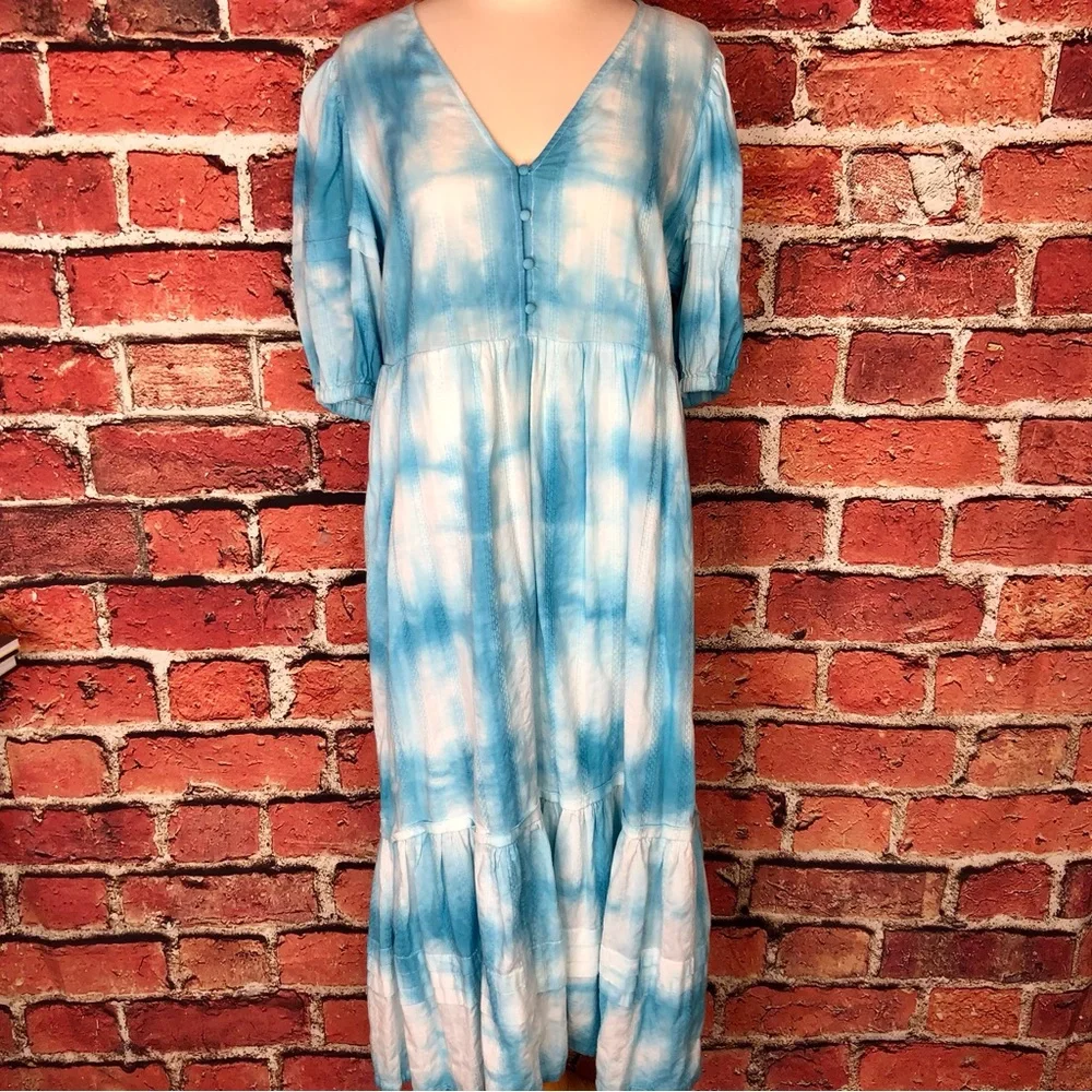 Shibori hand dyed maxi dress